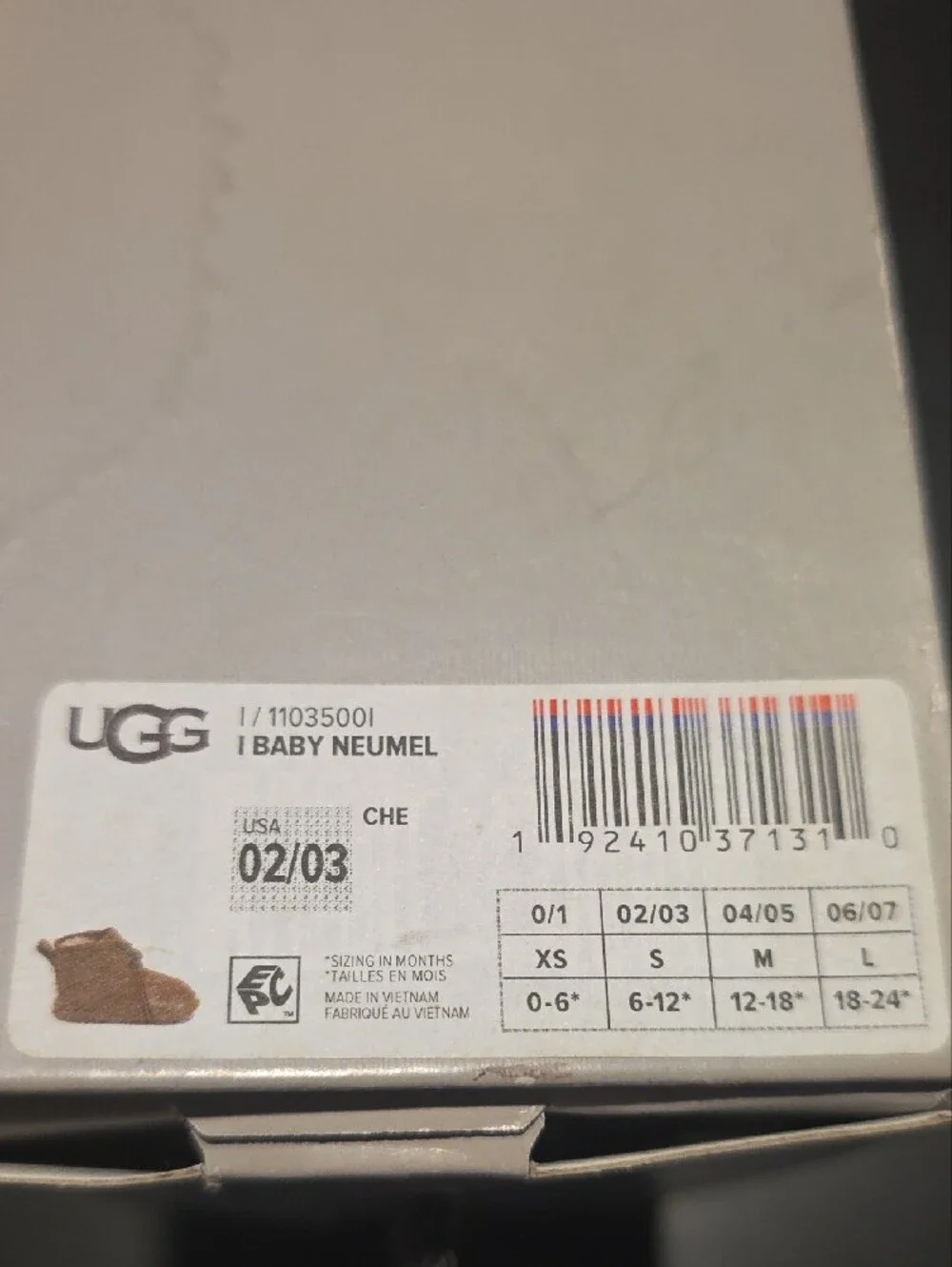 UGG® Neumel Chukka Boot - Baby / Toddler - Chestnut Size 2/3 (2-6 Months)
